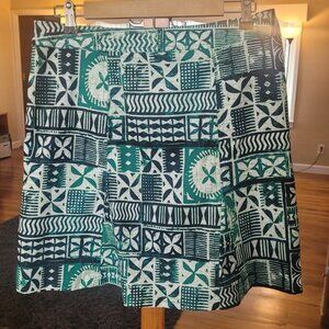 Rip Skirt Hawaii Emerald Green Tapa Wrap Skirt Med